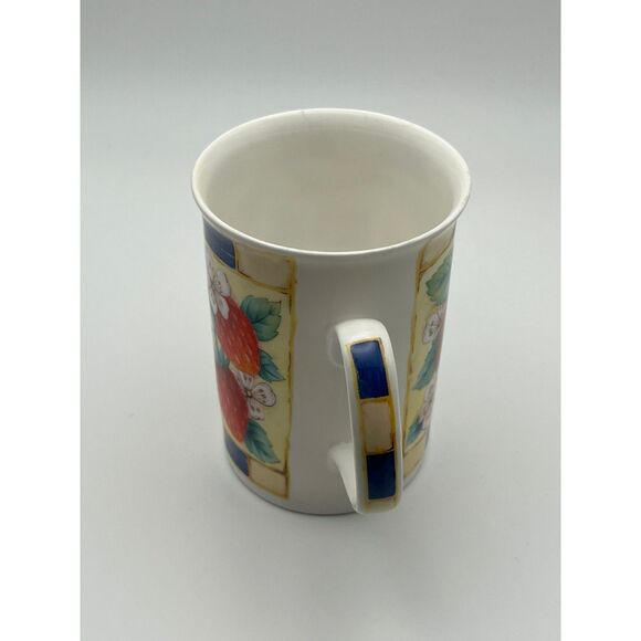Elegance Fine Bone China Fruit Floral Mug England 1996 Vintage Country Kitchen - Picture 4 of 6